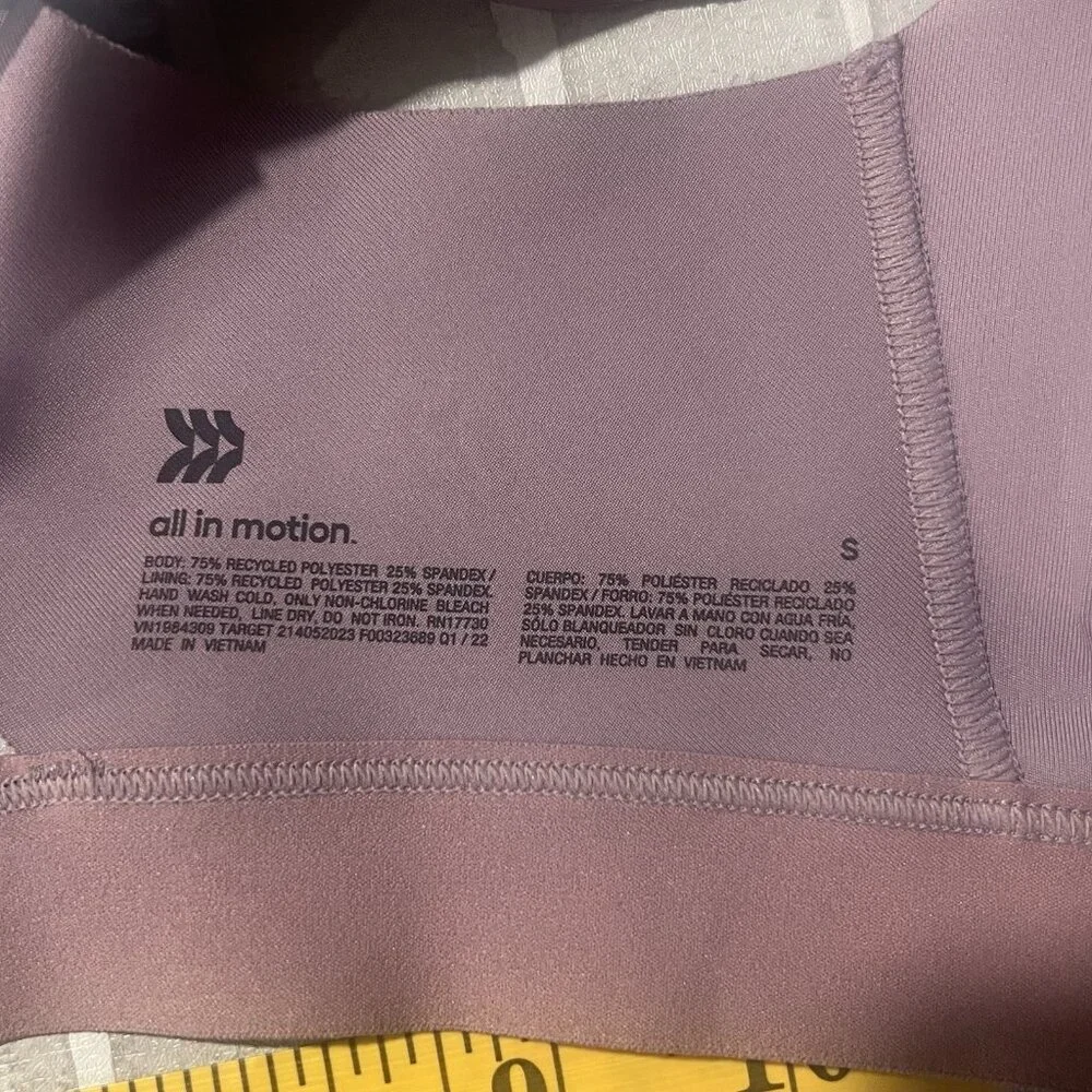 All In Motion Small Support crossed Back Bonded Sports Bra Sz small Pink - Picture 5 of 8